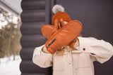winter leather gloves for women