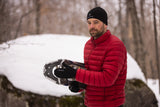 beanie and mitts for winter sport