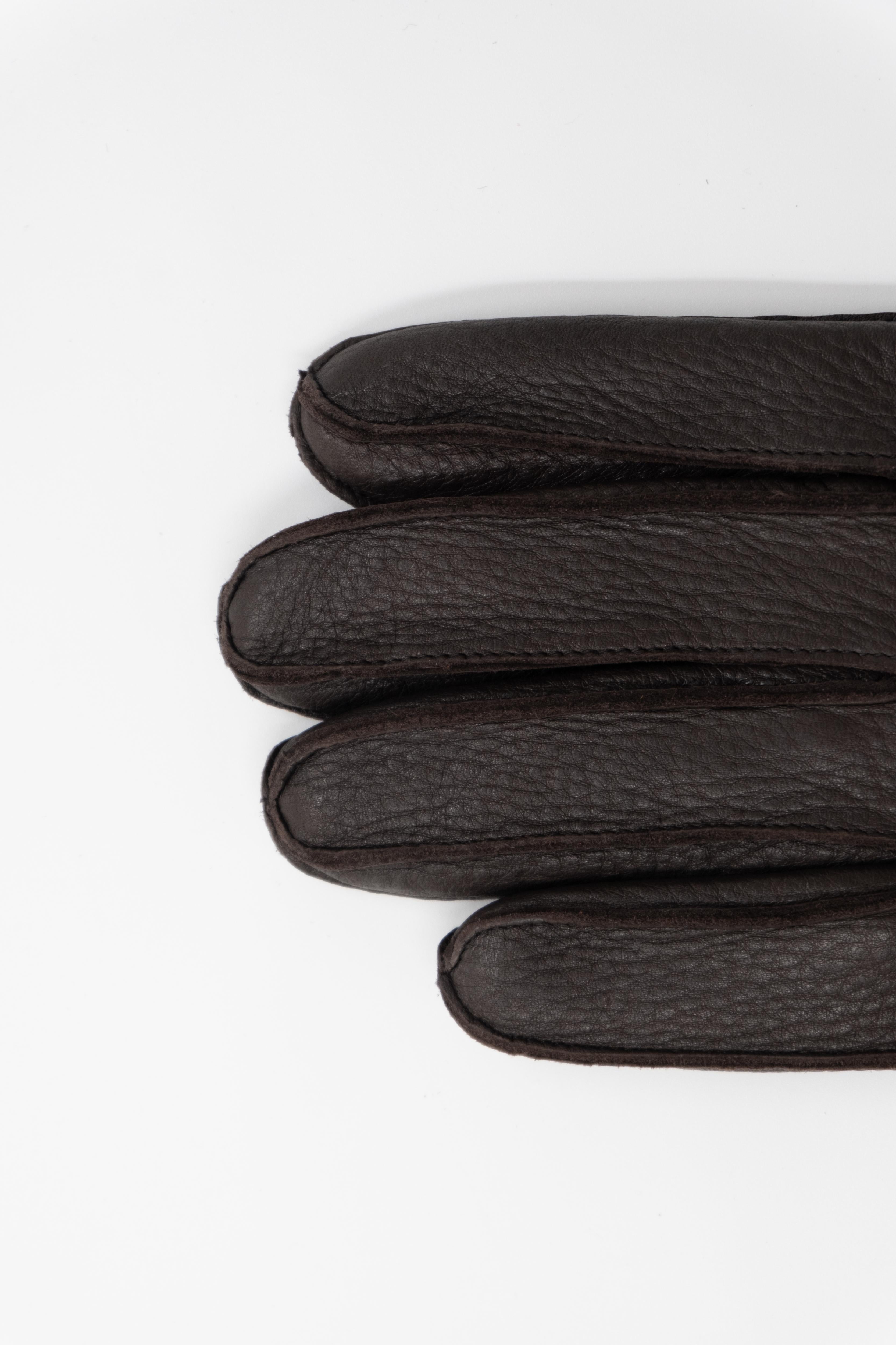 CARIBOU LEATHER GLOVES - Men