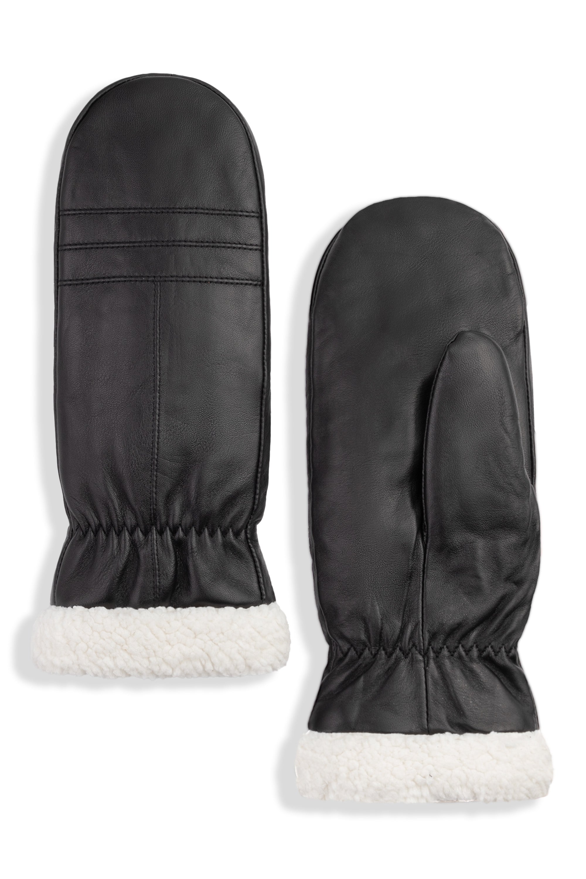 Cos Mittens Colwood cozy leather mittens | Brume