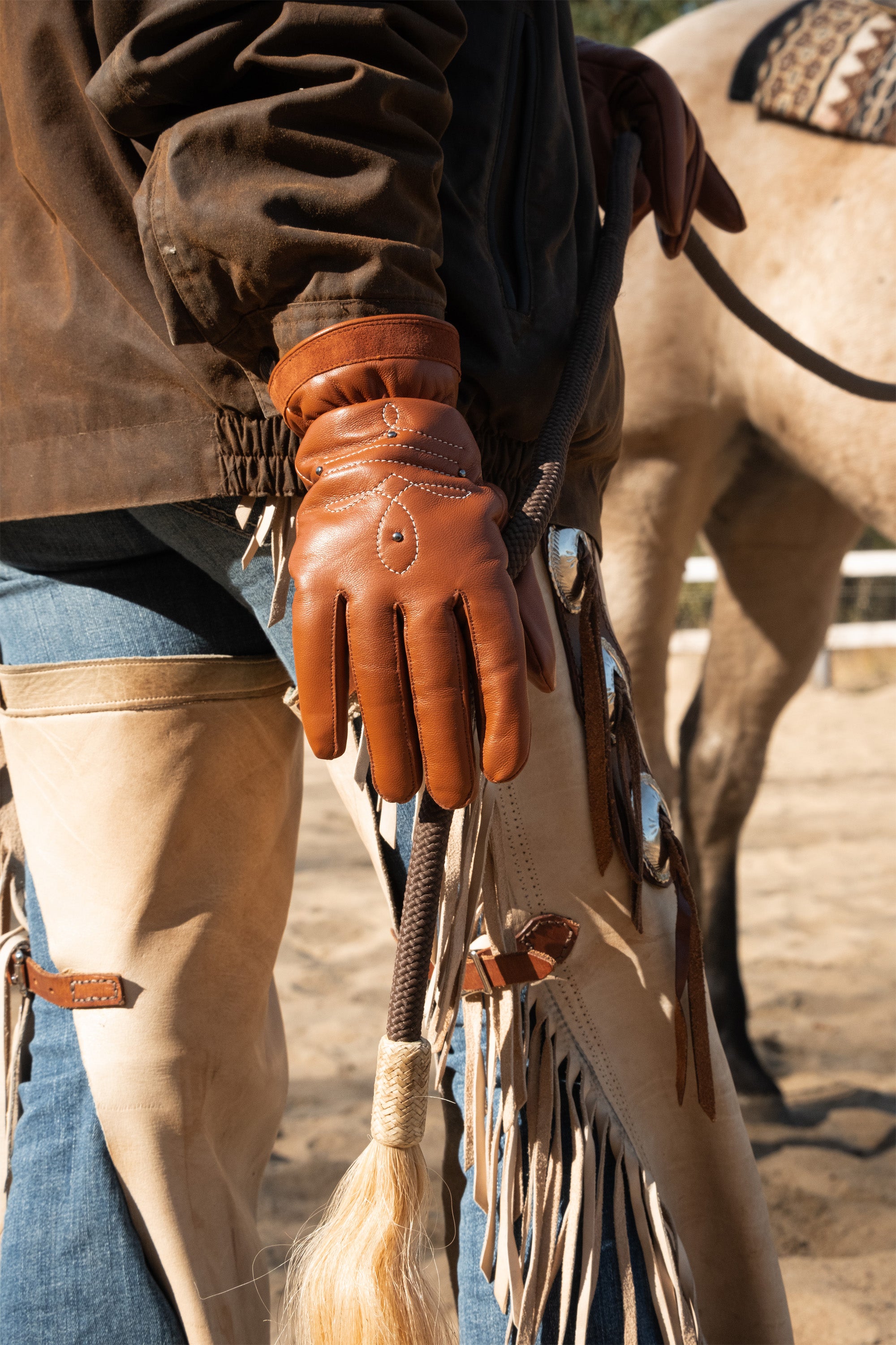 FLIN FLON GANTS EN CUIR STYLE WESTERN - Femme