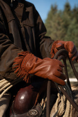 OKOTOKS GANTS EN CUIR À FRANGES - Femme