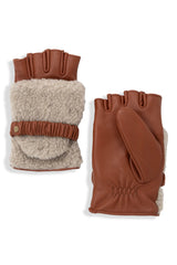 COURTNEY LEATHER CONVERTIBLE 2 IN 1 GLOVES - Women