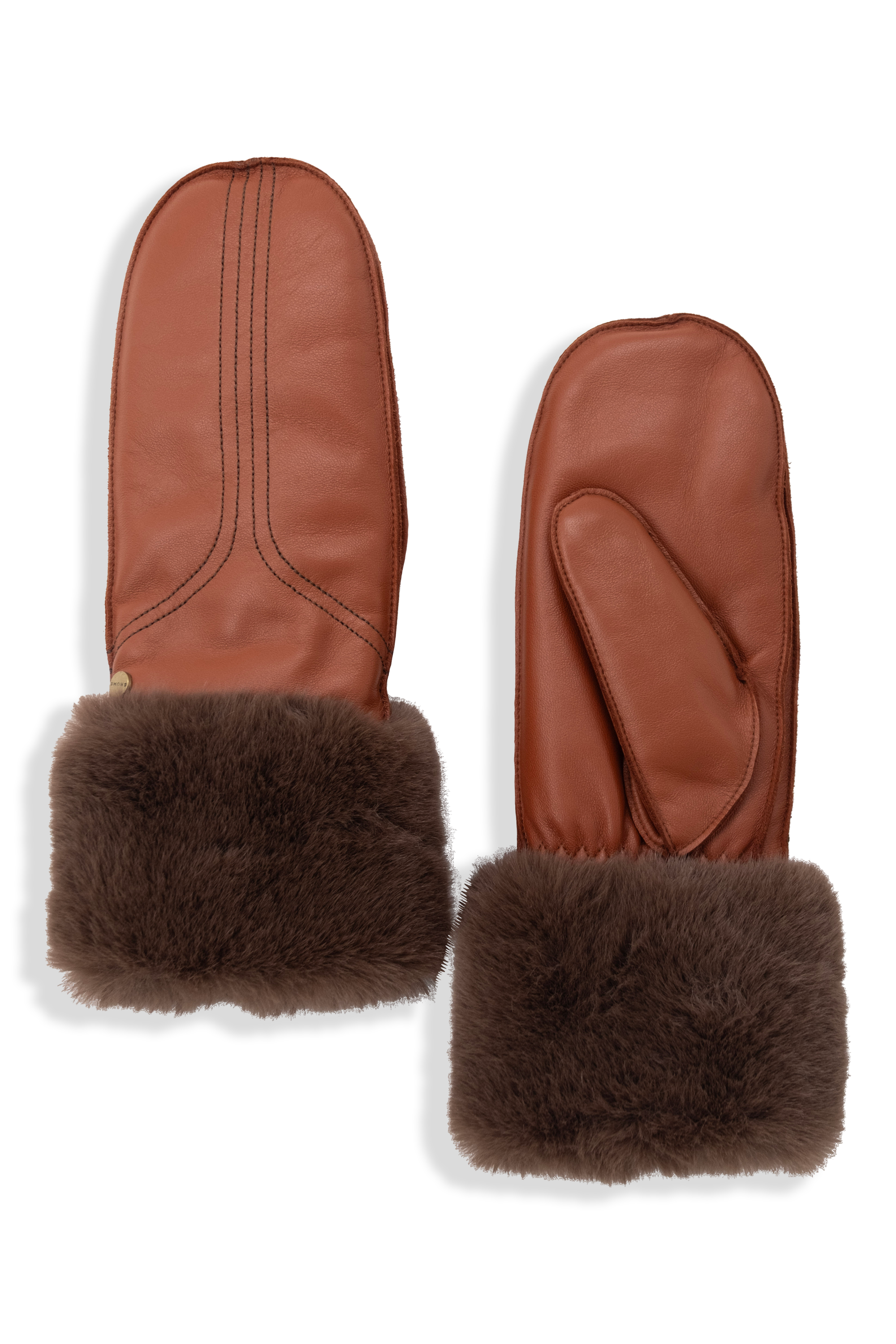 GREENWOOD LEATHER & FAKE FUR MITTENS - Women