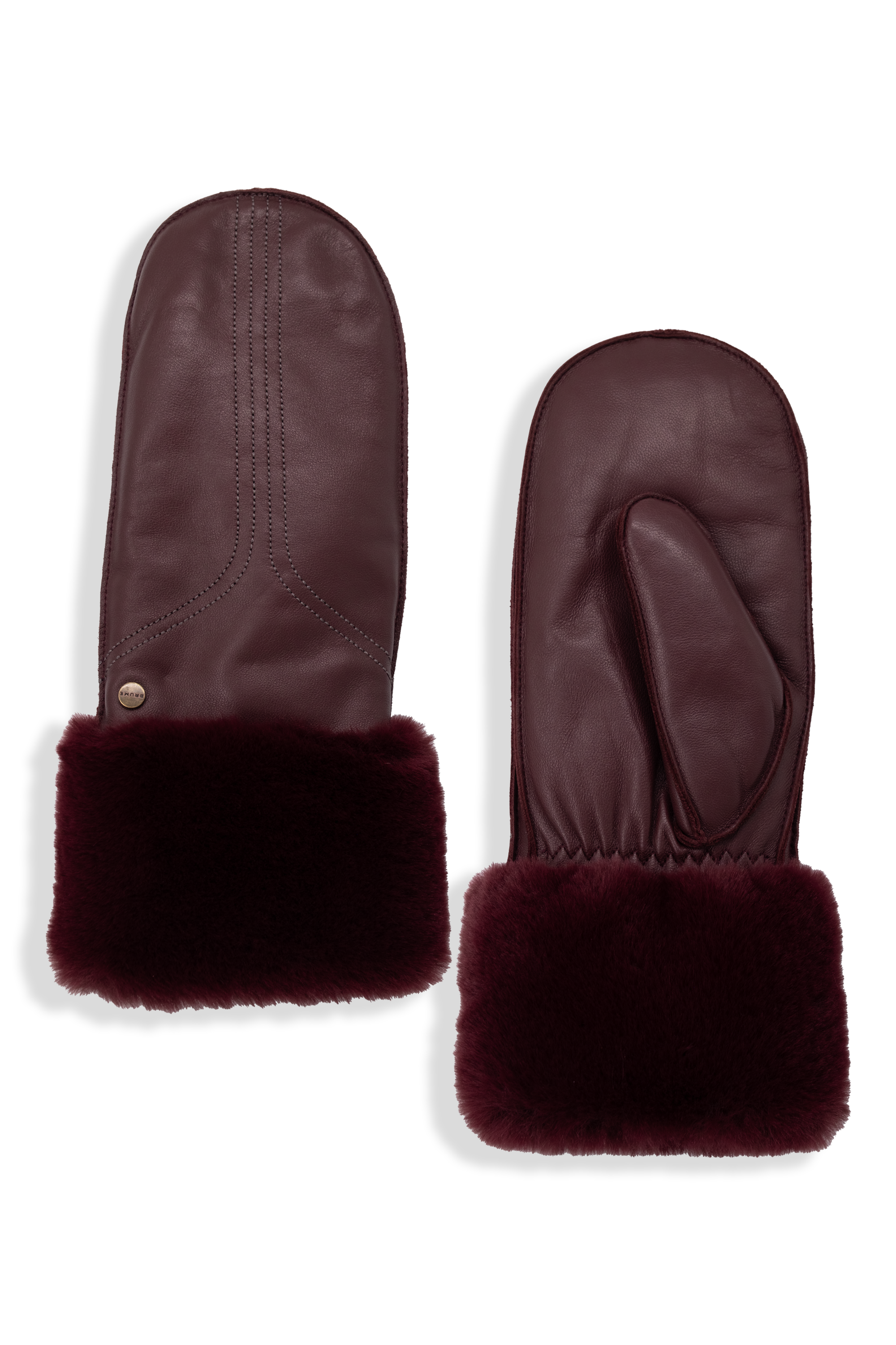 GREENWOOD LEATHER & FAKE FUR MITTENS - Women