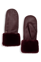 GREENWOOD LEATHER & FAKE FUR MITTENS - Women