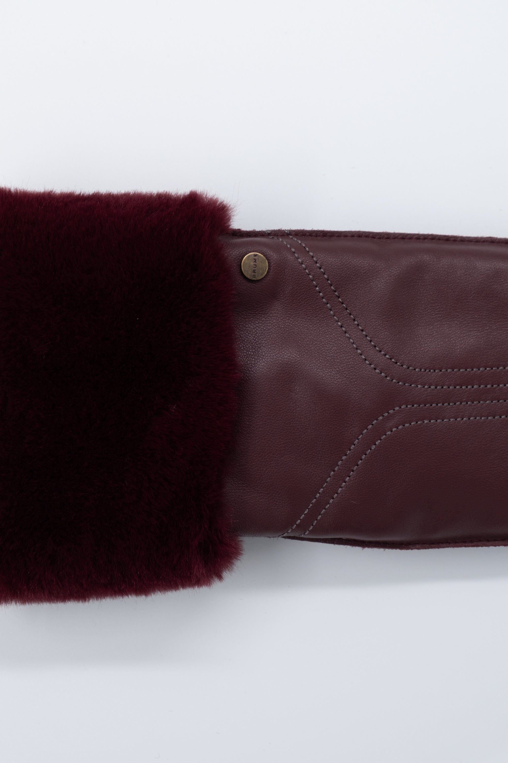 GREENWOOD LEATHER & FAKE FUR MITTENS - Women